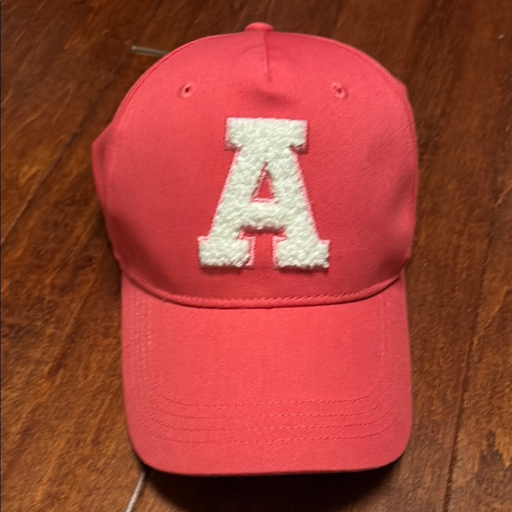 Pink H&M Girls Cap with White Letter A